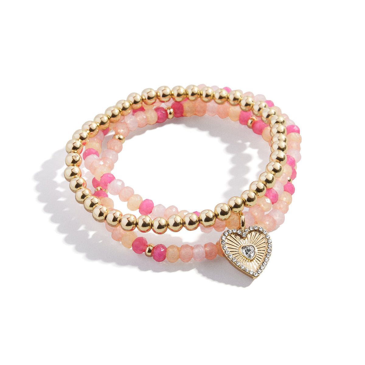 Minibar by BaubleBar -  Heart Bracelet Set of 3 -  Trend Accessories