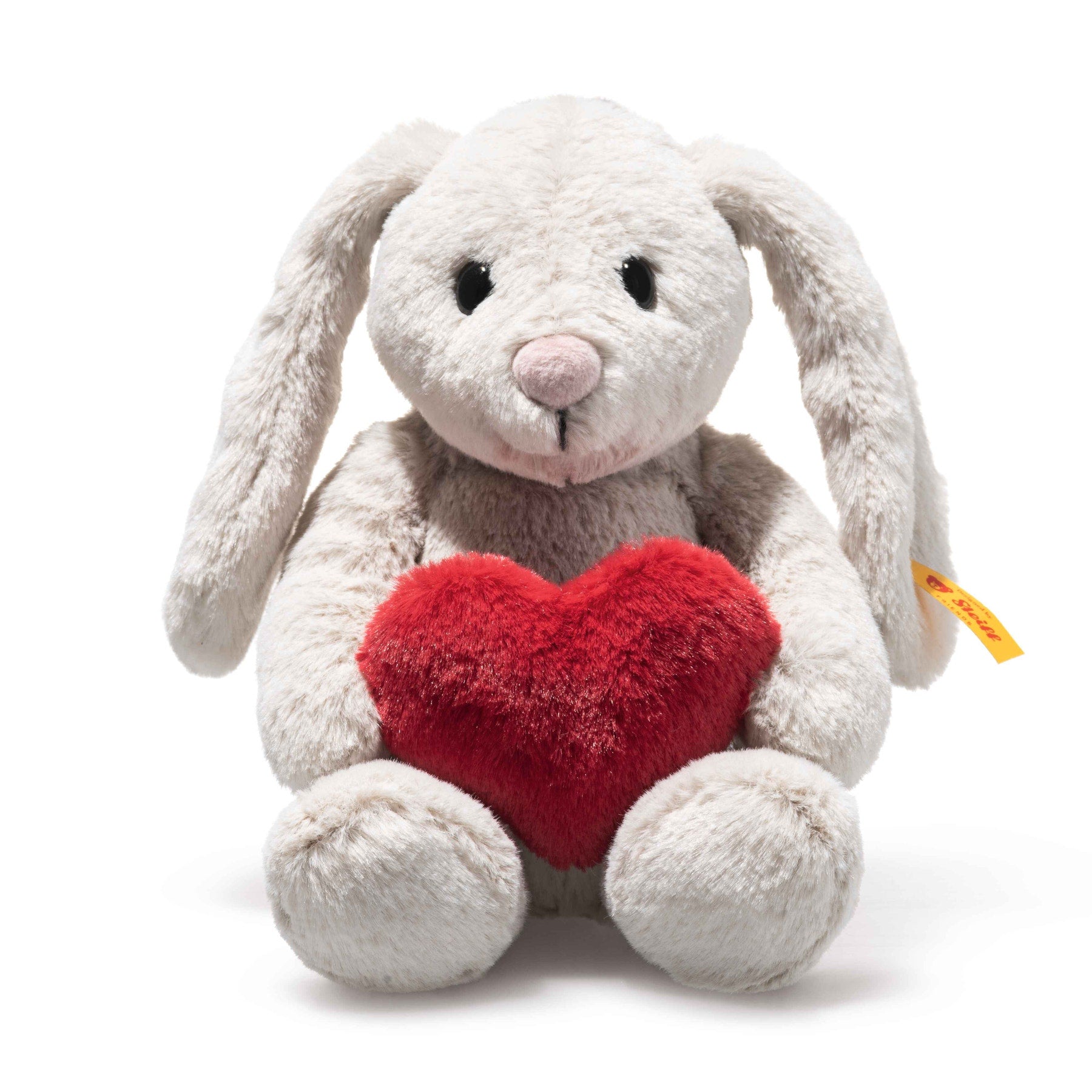  Steiff North America, Inc. -  Hoppie Rabbit Grey Plush with Heart - 6" -  Plush
