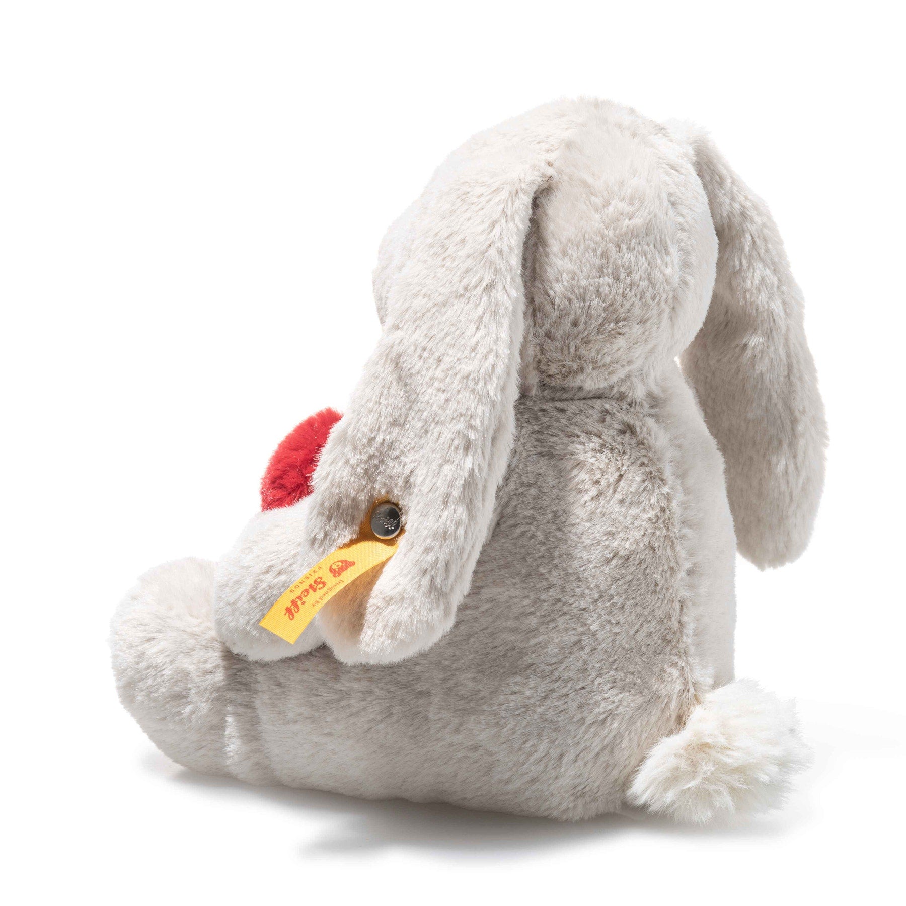  Steiff North America, Inc. -  Hoppie Rabbit Grey Plush with Heart - 6" -  Plush