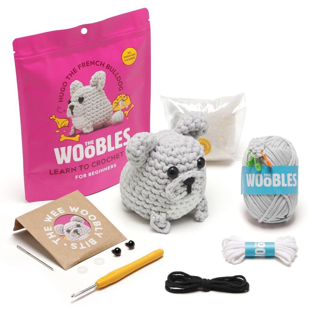  The Woobles -  Hugo the French Bulldog Learn to Crochet Kit -  Creativity