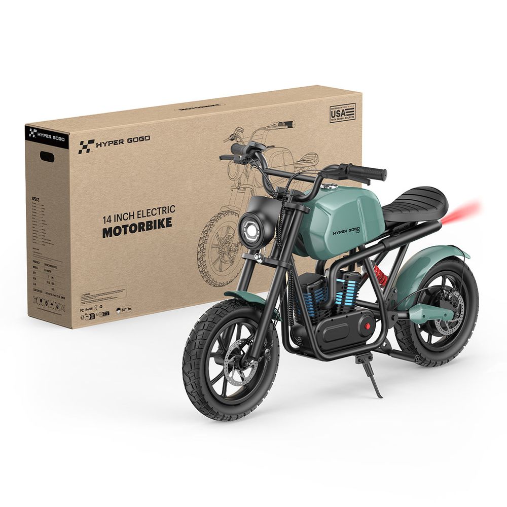  Hyper GoGo -  Hyper Gogo S9 Kids Motorcycle - Green -  Outdoor