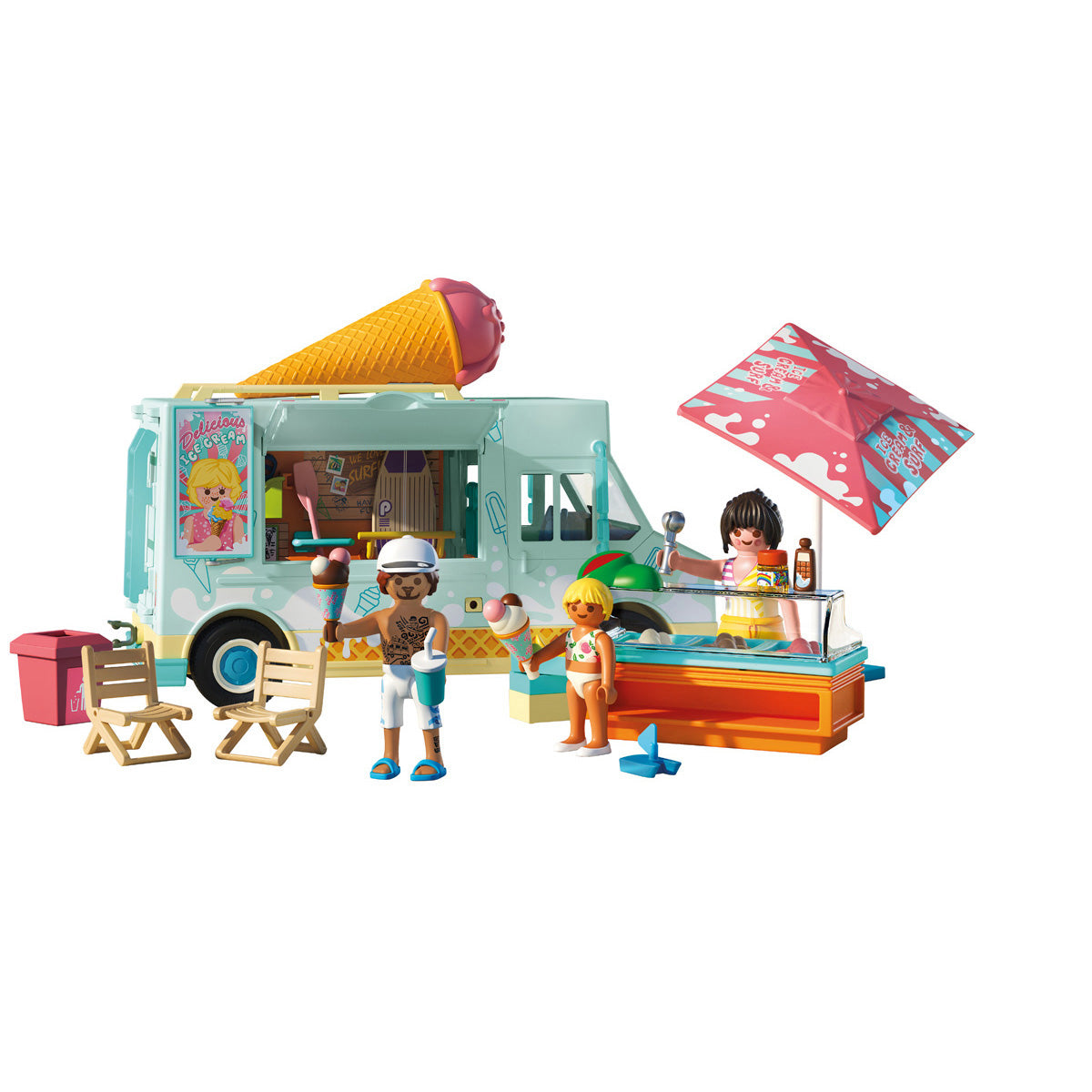  Playmobil -  Ice Cream Truck with Surf Shop Playset -  Preschool