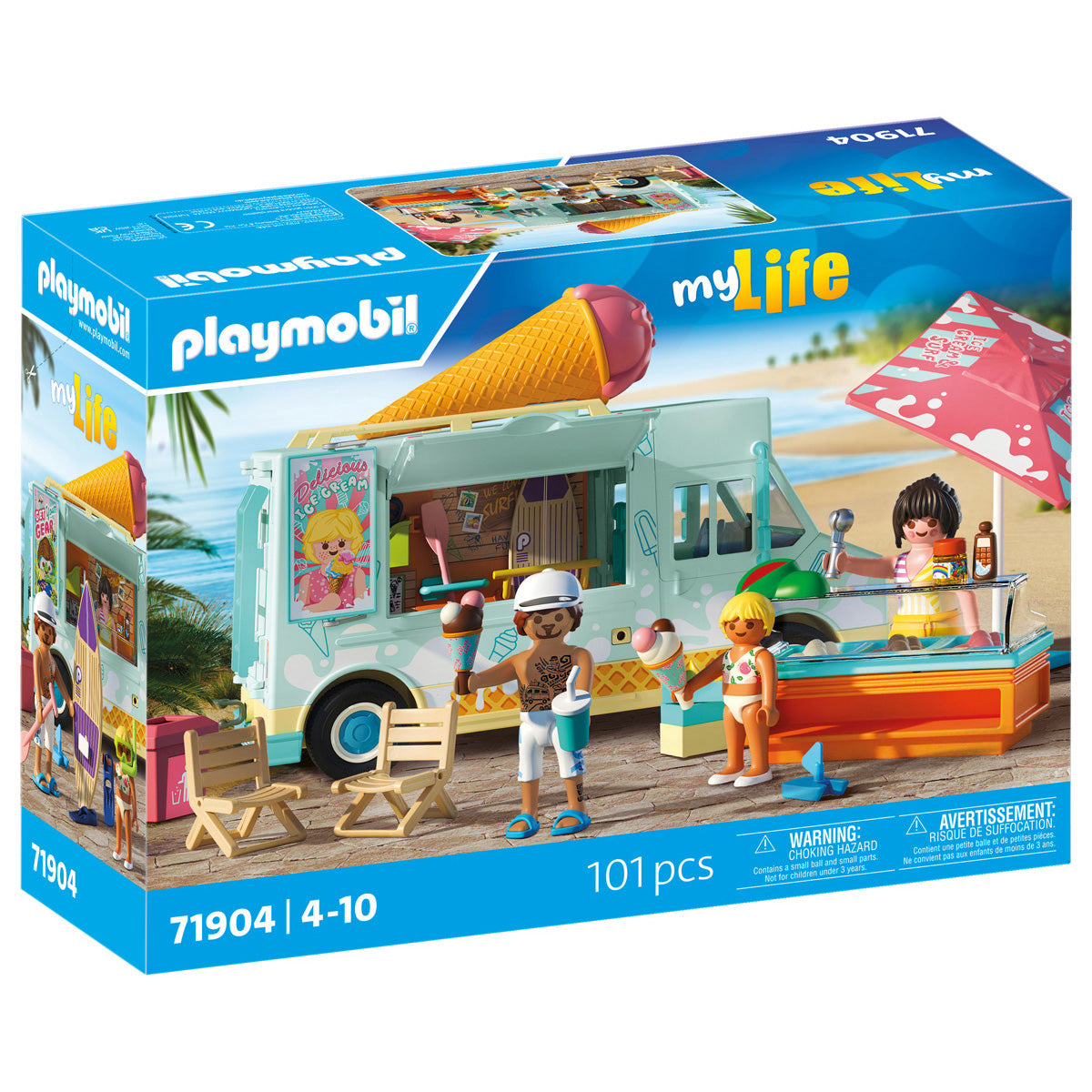  Playmobil -  Ice Cream Truck with Surf Shop Playset -  Preschool