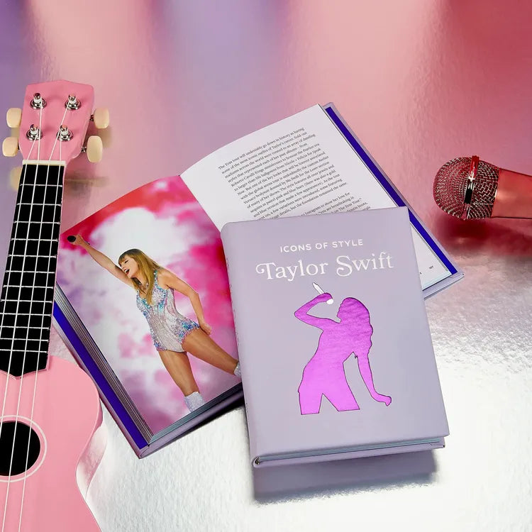  Graphic Image -  "Icons of Style: Taylor Swift" Book in Lilac Bonded Leather -  Books