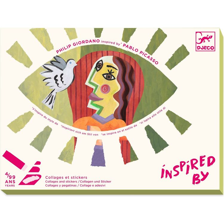  Djeco -  Inspired By Pablo Picasso - Collages and Stickers -  Creativity
