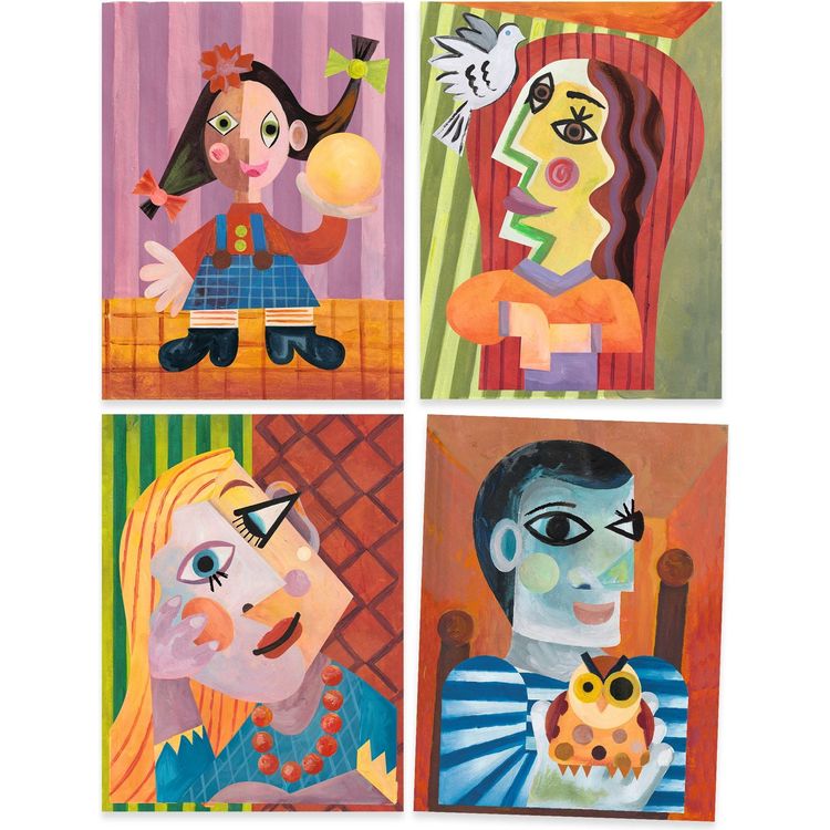 Djeco -  Inspired By Pablo Picasso - Collages and Stickers -  Creativity