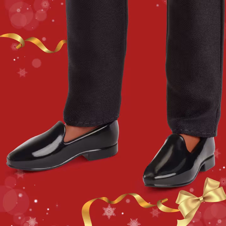 Barbie Signature 2025 Holiday Dark Brown Hair Ken Collectible Fashion Doll Wearing Full Suit With Golden Jacket