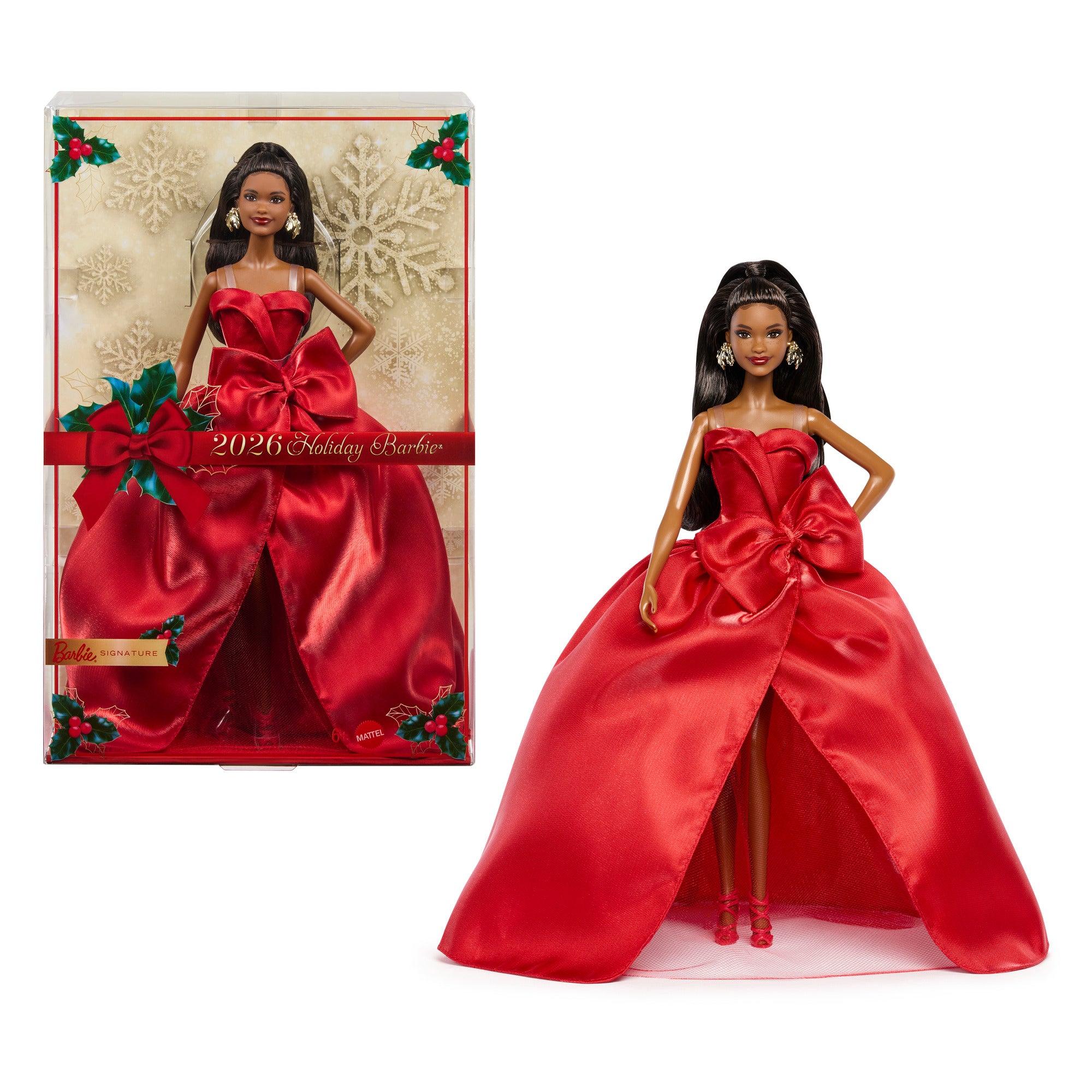 2026 Holiday Barbie Doll - Dark Brown Hair