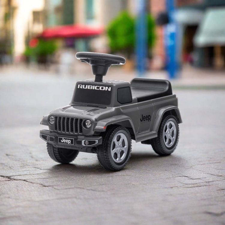  Freddo -  Jeep Rubicon Foot to Floor Ride On - Grey -  Outdoor