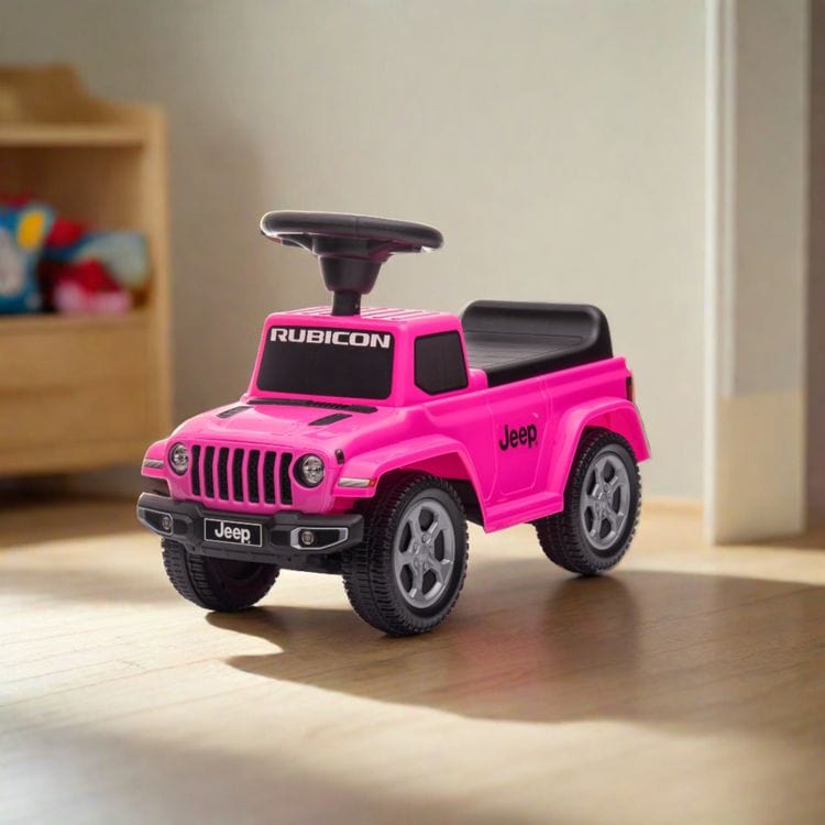  Freddo -  Jeep Rubicon Foot to Floor Ride On - Pink -  Outdoor