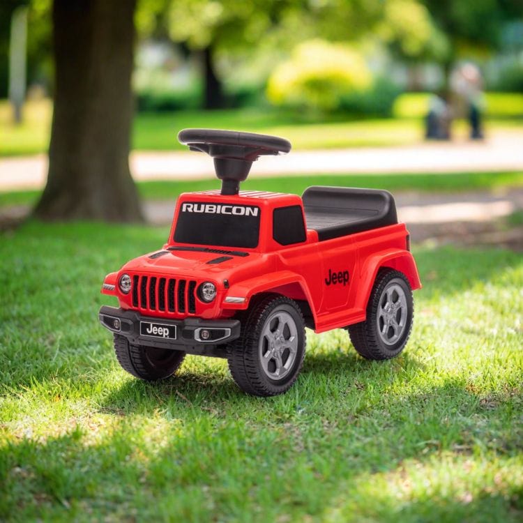 peg perego red jeep Jeep Rubicon Foot to Floor Ride-On for Toddlers Red