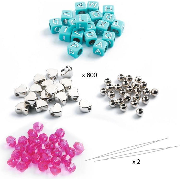  Djeco -  Jewelry Making Alphabet Beads - Silver -  Creativity