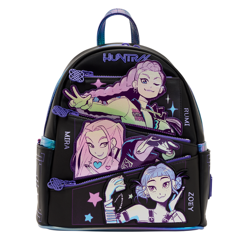  Loungefly -  KPop Demon Hunters HUNTR/X Mini Backpack with Photo Card Charm -  World of Funko