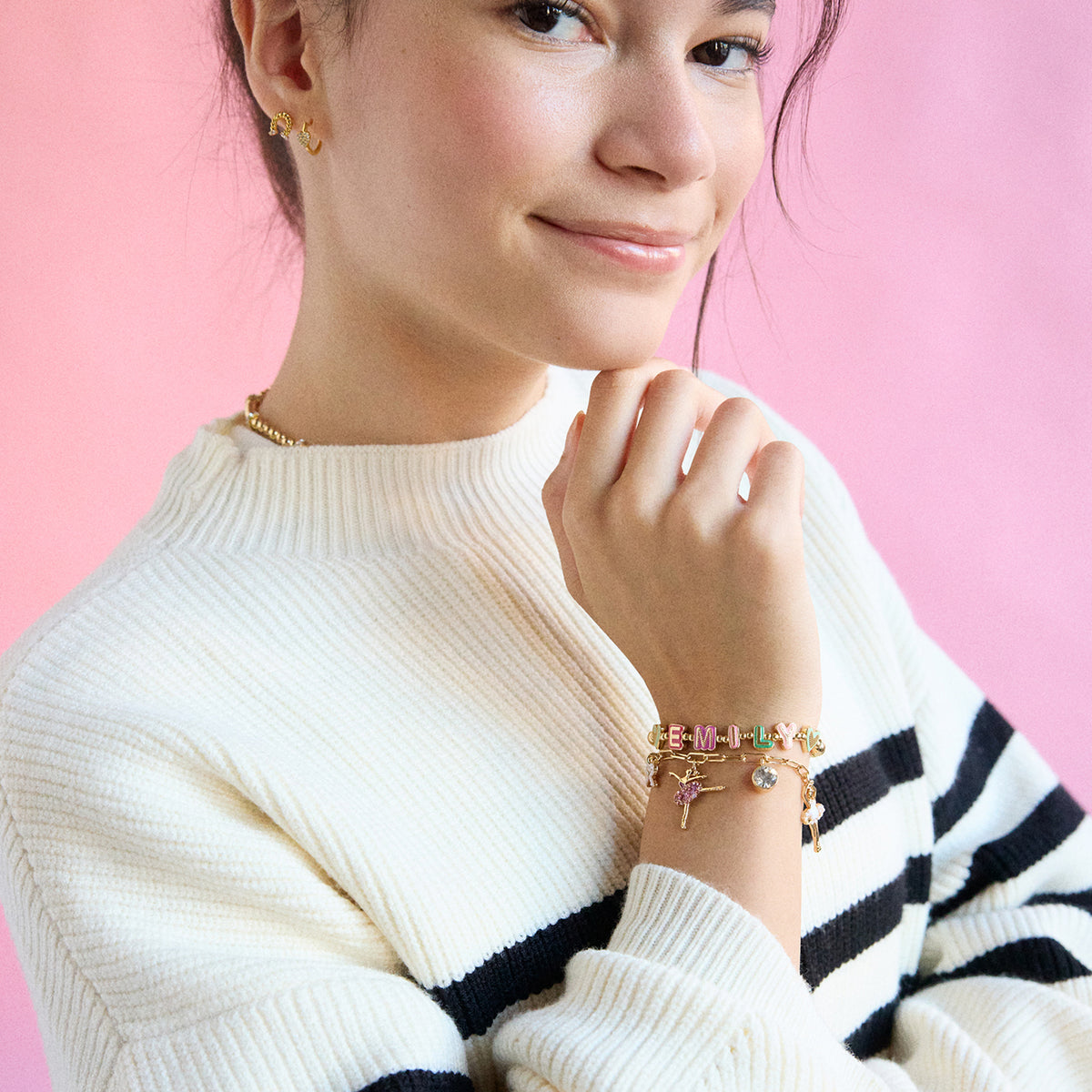 Minibar by BaubleBar -  Kids' Ballet Motif Charm Bracelet -  Holiday