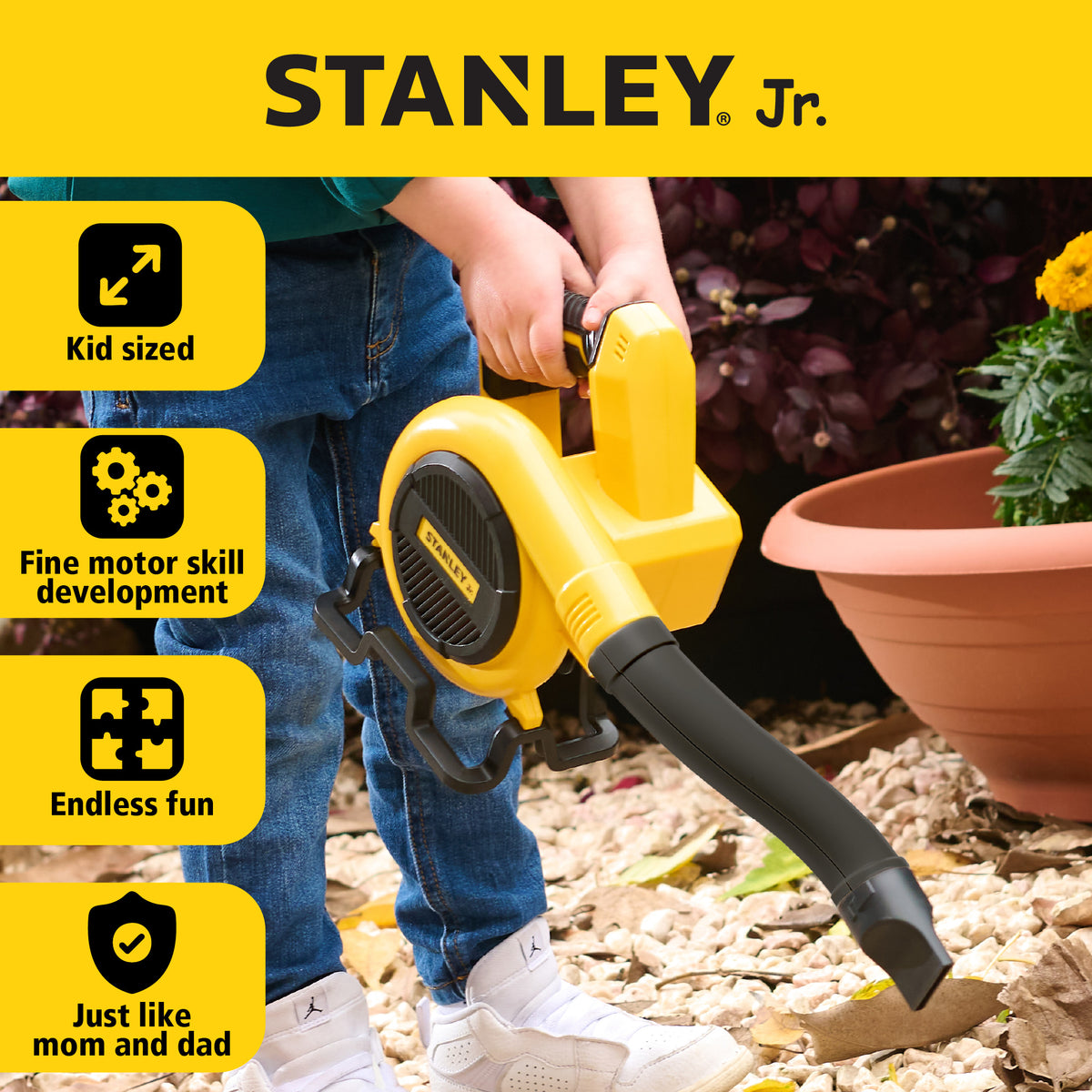 Stanley Jr. -  Kids Leaf Blower - Battery Operated Toy Leaf Blower for Kids -  Preschool