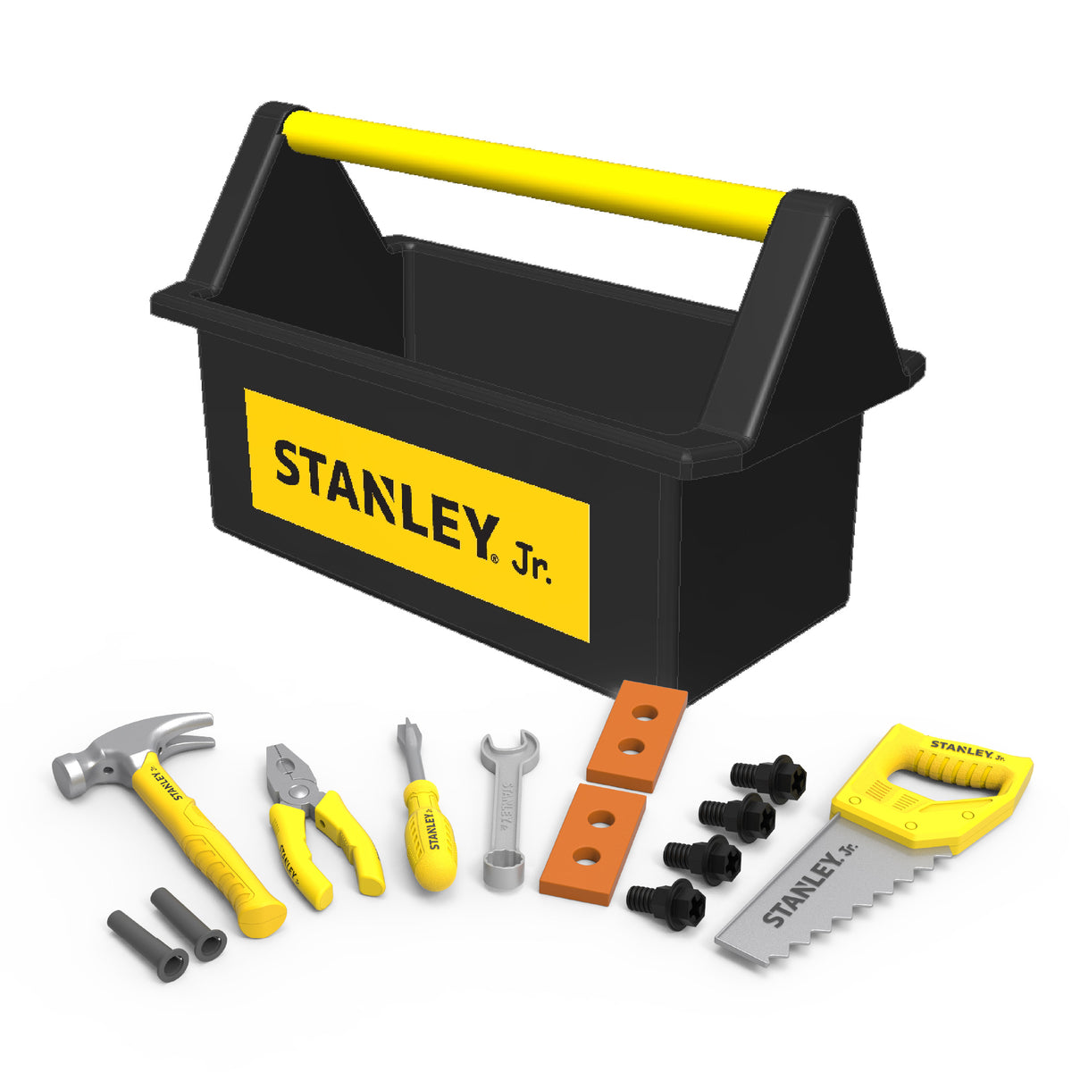 Stanley Jr. -  Kids Tool Box - 18-Piece Toy Tool Set -  Preschool
