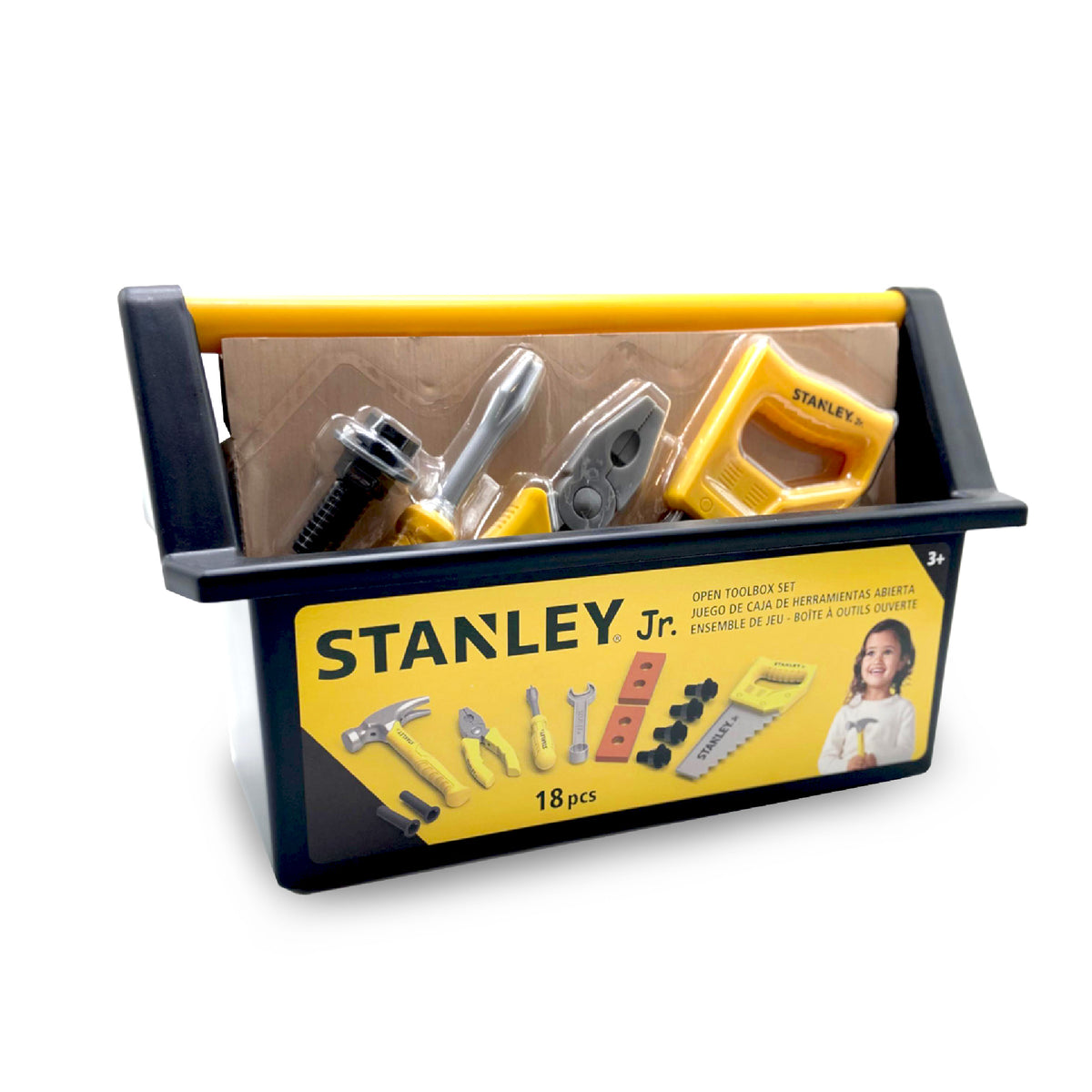 Stanley Jr. -  Kids Tool Box - 18-Piece Toy Tool Set -  Preschool