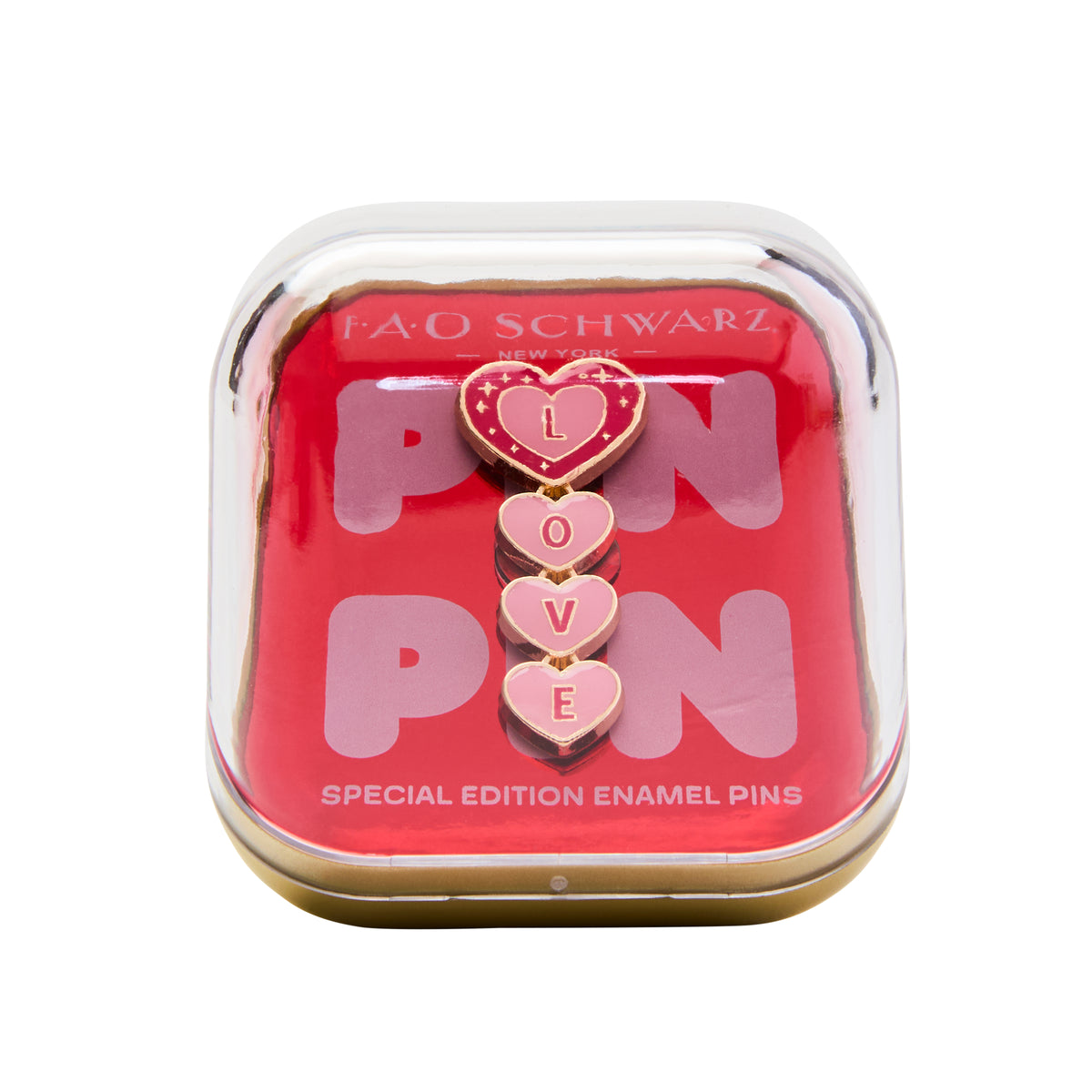 FAO Schwarz -  LOVE Stack Enamel Pin -  Trend Accessories