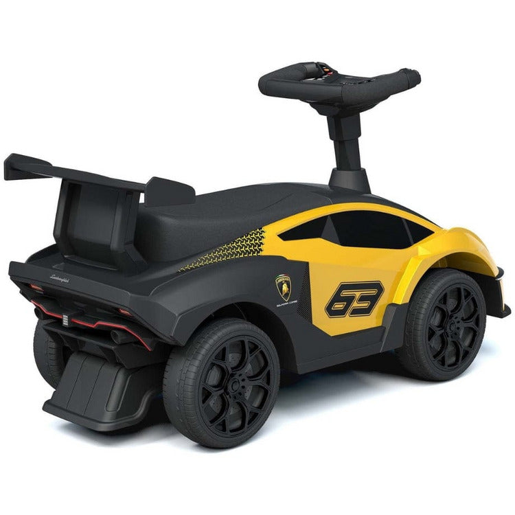  Best Ride on Cars -  Lamborghini SCV Push Car - Yellow -  Outdoor
