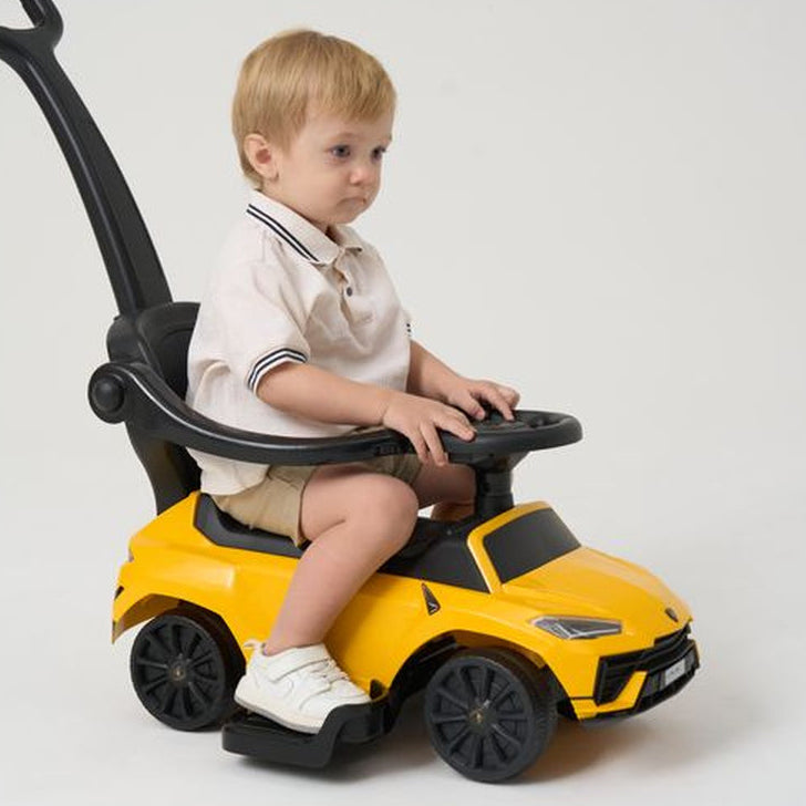 Best Ride on Cars -  Lamborghini Urus 3 In 1 Push Car - Yellow -  Outdoor