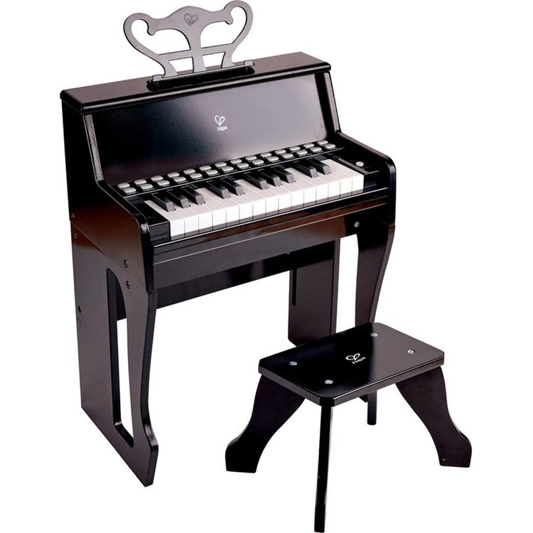  Hape -  Learn with Lights Black Piano & Stool -  Music