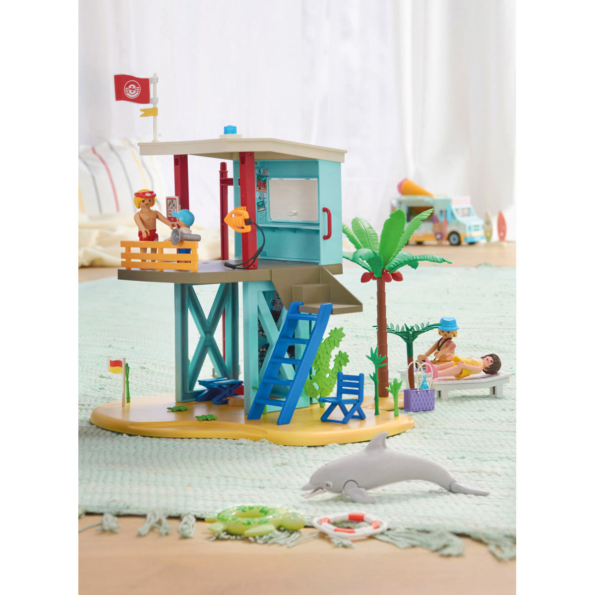  Playmobil -  Lifeguard Tower with Beach Buggy Playset -  Preschool