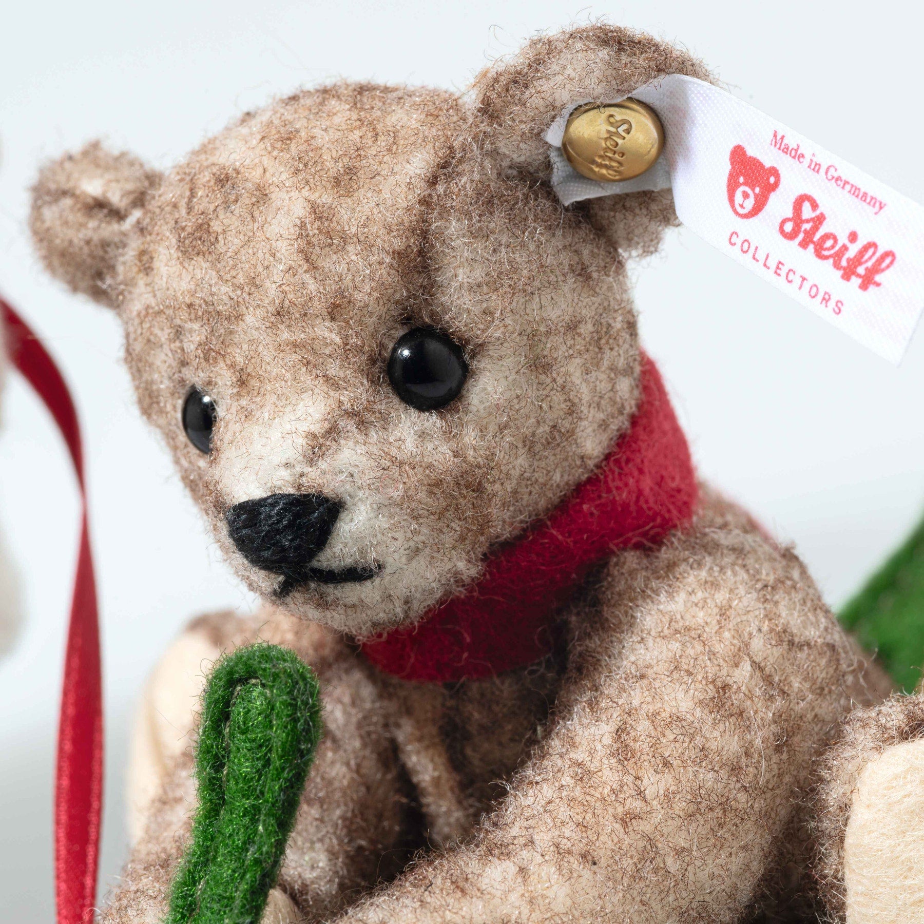 Limited Edition Mama Teddy Bear and Cub Plush on the Holly Express