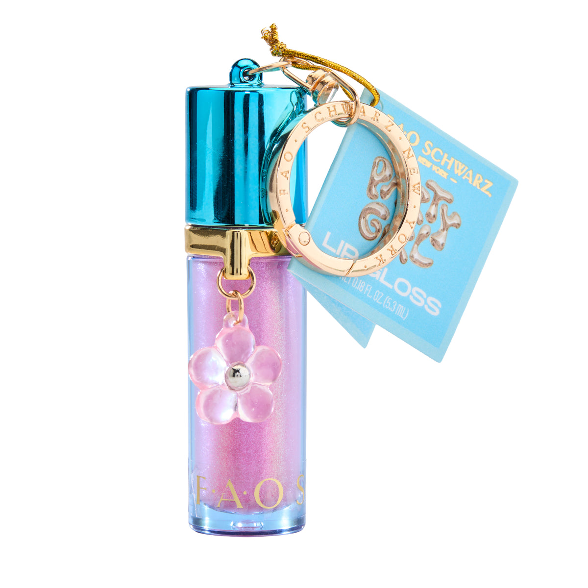 FAO Schwarz -  Lip Gloss Keychain – Party Girl -  Fashion Activity and Roleplay