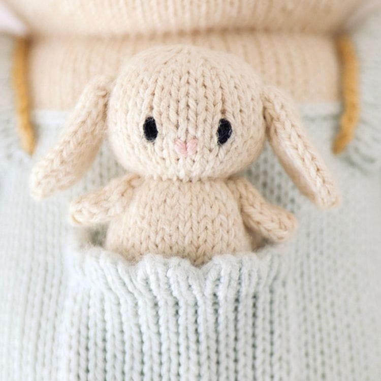  Cuddle And Kind -  Little 13" Briar the Bunny Hand-Knit Doll -  Plush