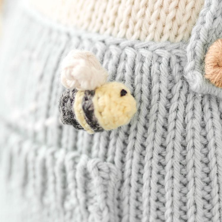  Cuddle And Kind -  Little 13" Charlie the Honey Bear Hand-Knit Doll -  Plush