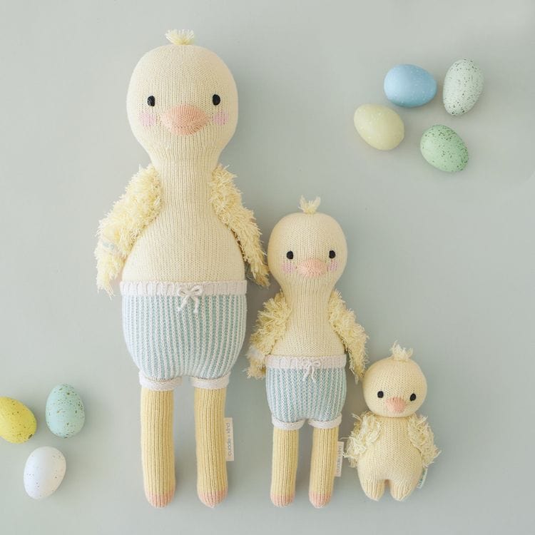  Cuddle And Kind -  Little 13" Finley the Duckling Hand-Knit Doll -  Plush