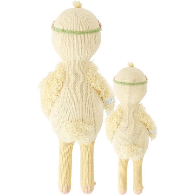  Cuddle And Kind -  Little 13" Flora the Duckling (With Flower Crown) Hand-Knit Doll -  Plush