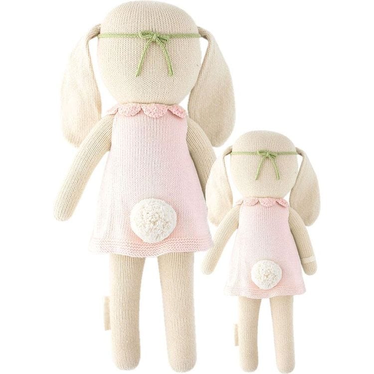  Cuddle And Kind -  Little 13" Hannah the Bunny (Blush) Hand-Knit Doll -  Plush