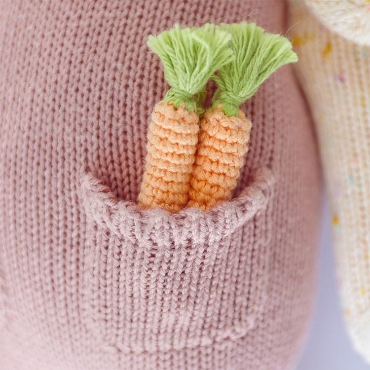  Cuddle And Kind -  Little 13" Harper the Bunny Hand-Knit Doll -  Plush
