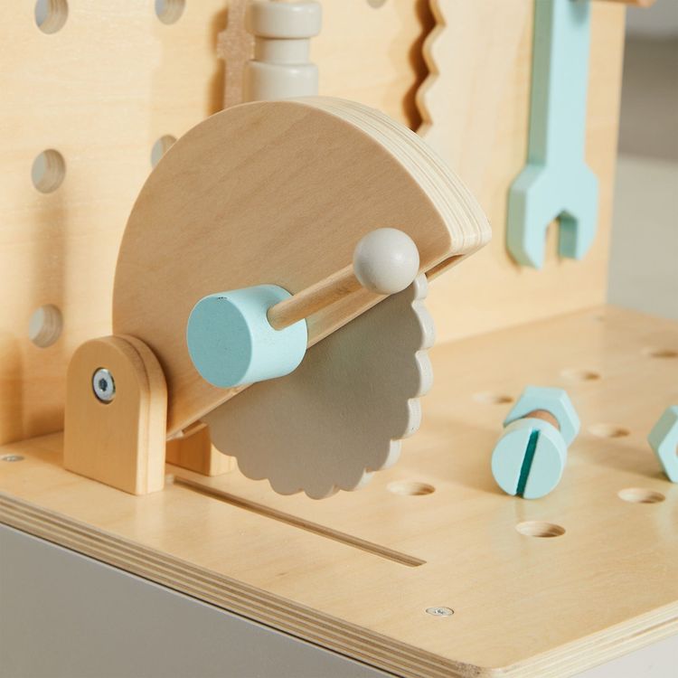 Little Builder Wooden Construction Workbench | Wonder & Wise