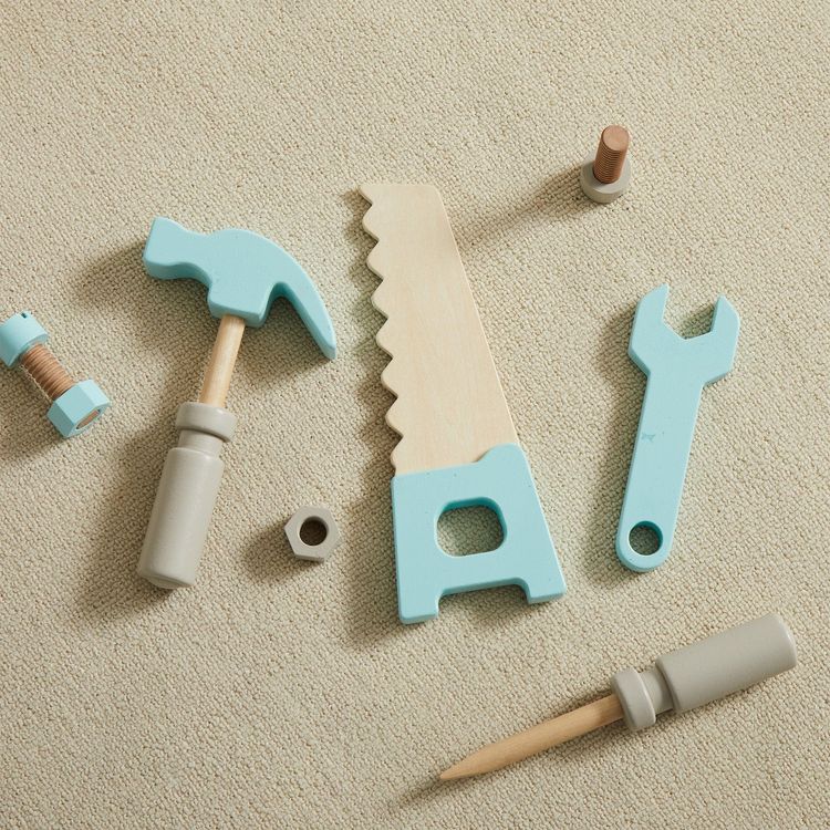  Wonder & Wise -  Little Builder Wooden Construction Workbench -  Preschool