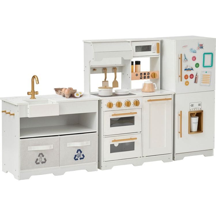  Teamson Kids -  Little Chef Atlanta Modular Play Kitchen - White/Gold -  Preschool
