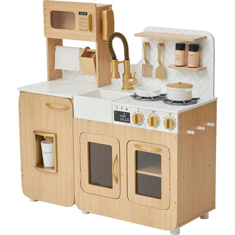  Teamson Kids -  Little Chef Cyprus Play Kitchen with 14-Piece Accessory Set -  Preschool