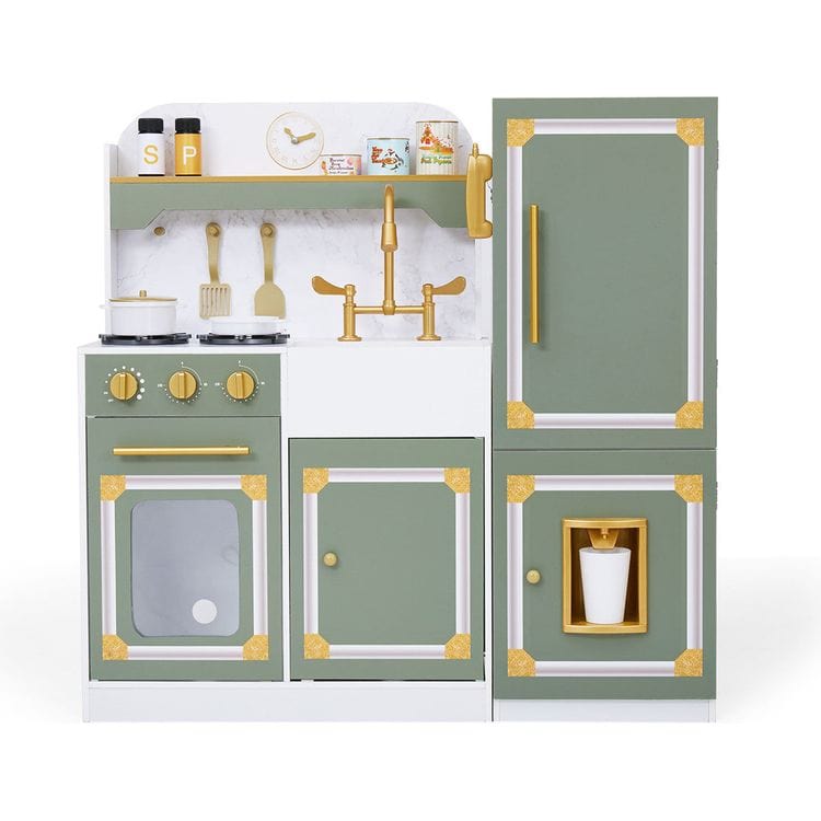  Teamson Kids -  Little Chef Versailles Deluxe Play Kitchen - Olive Green -  Preschool