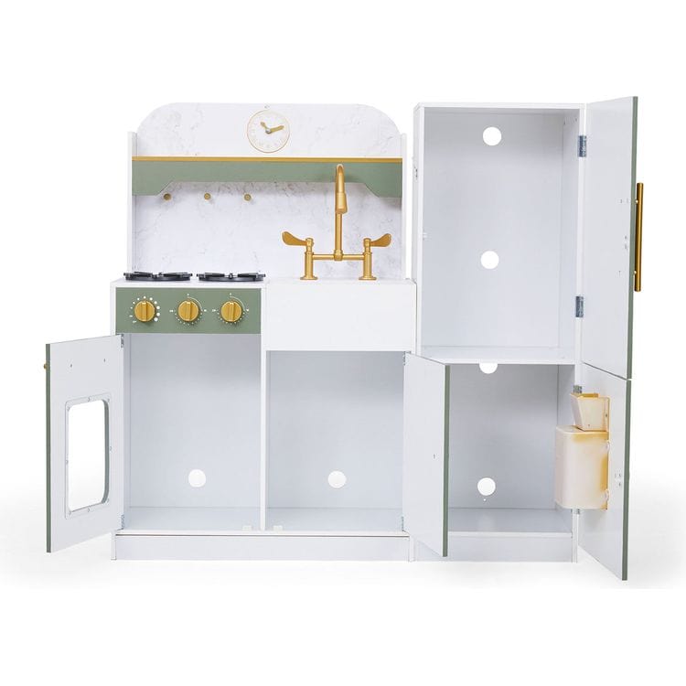  Teamson Kids -  Little Chef Versailles Deluxe Play Kitchen - Olive Green -  Preschool