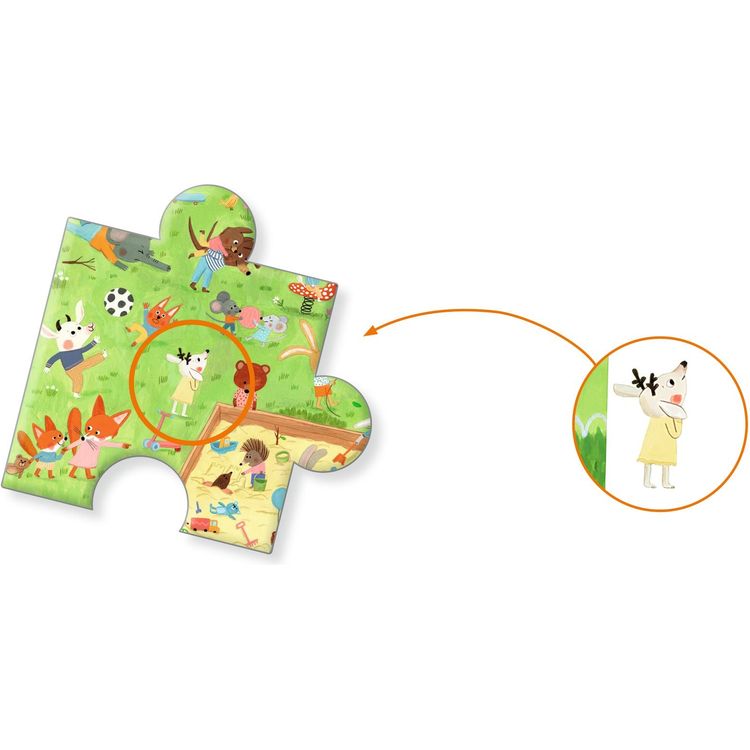  Djeco -  Little Friends' Garden 35 Piece Observation Puzzle & Poster -  Puzzles