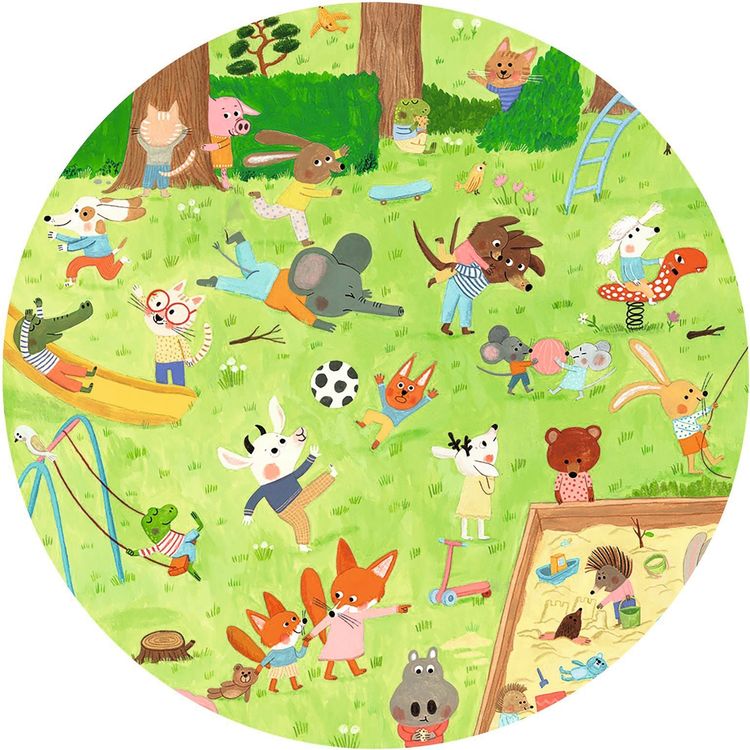  Djeco -  Little Friends' Garden 35 Piece Observation Puzzle & Poster -  Puzzles