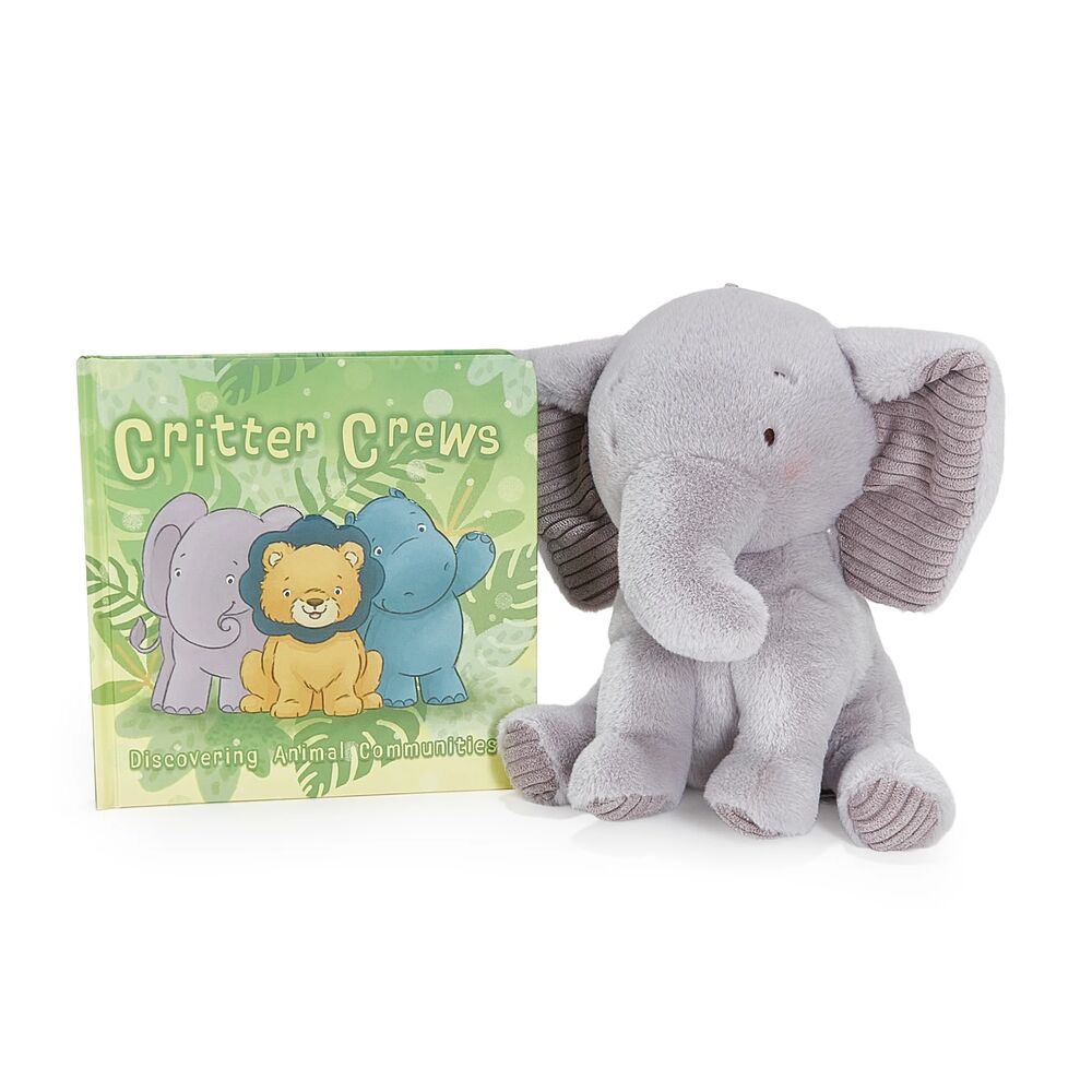  Bunnies By The Bay -  Little Penny the Elephant Plush & Book Bundle -  Infants