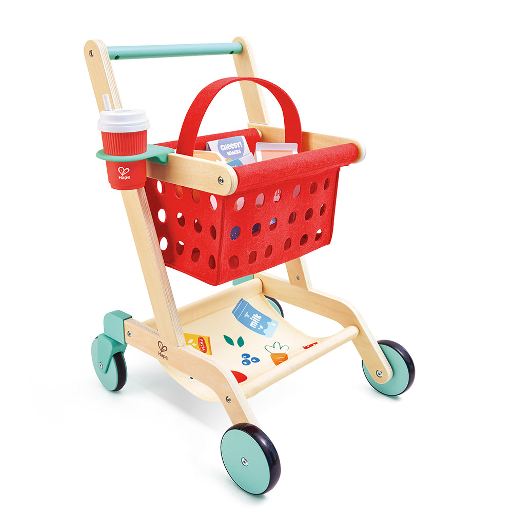  Hape -  Little Shopper's Shopping Cart with Basket -  Preschool