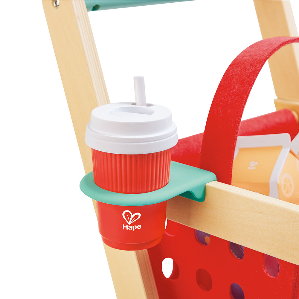  Hape -  Little Shopper's Shopping Cart with Basket -  Preschool