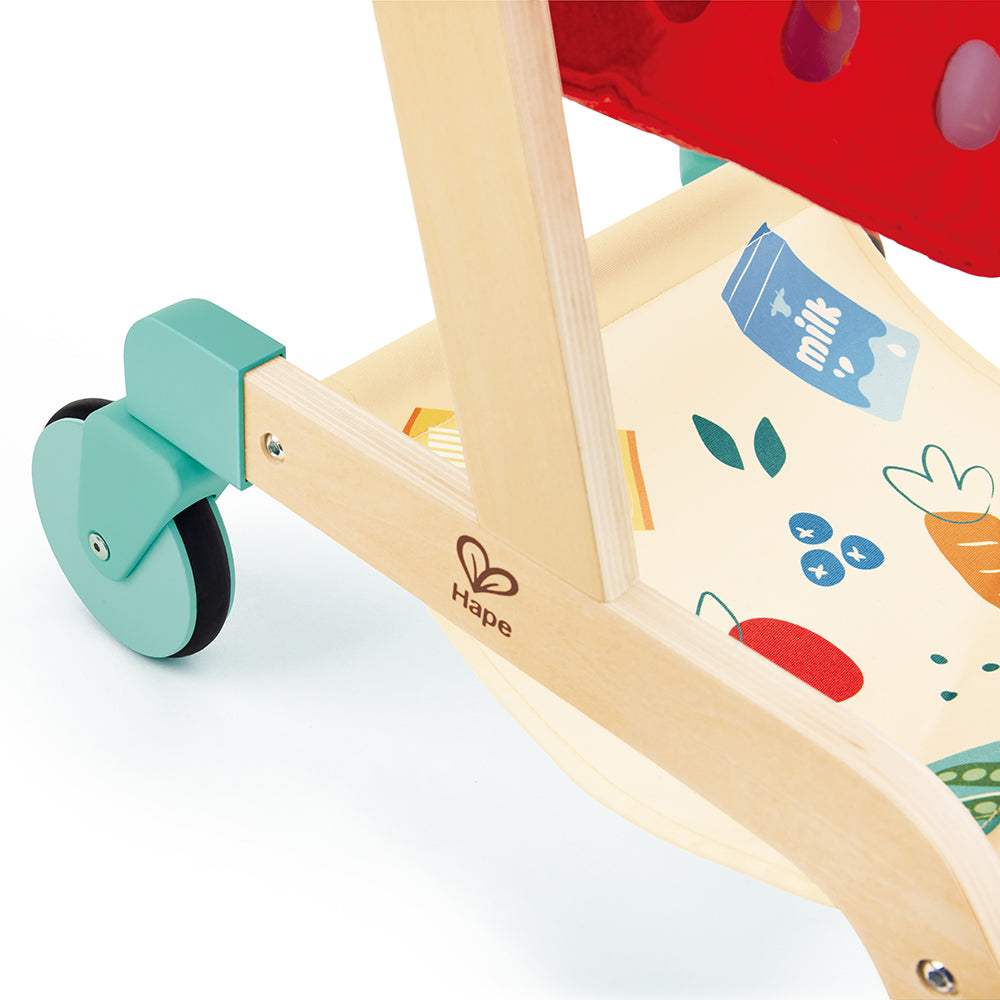  Hape -  Little Shopper's Shopping Cart with Basket -  Preschool
