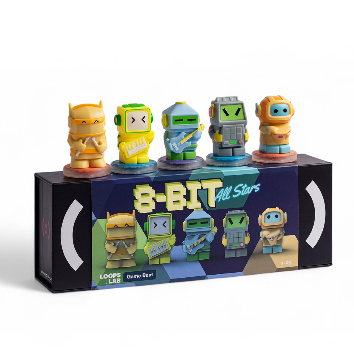  Loops Lab® -  Loops Lab 8 Bit Allstars: 5 Figurines Game Music Band -  Electronics
