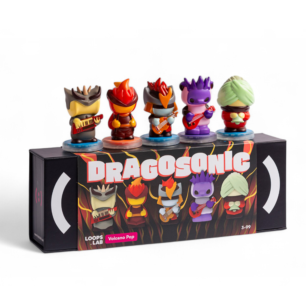  Loops Lab® -  Loops Lab Dragosonic: 5 Figurines Volcano Pop Band -  Electronics