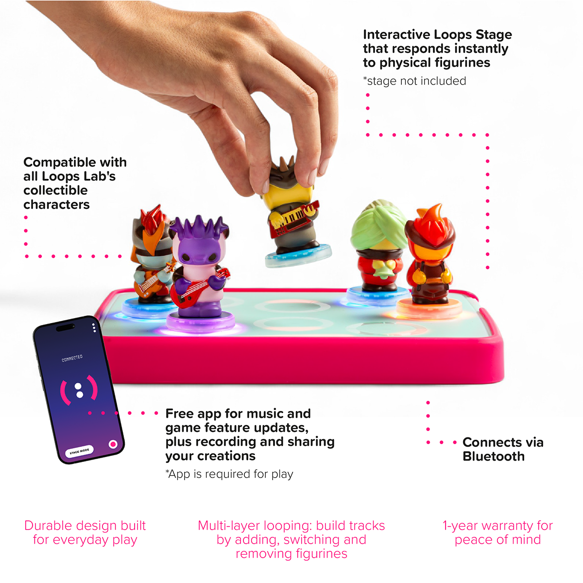  Loops Lab® -  Loops Lab Dragosonic: 5 Figurines Volcano Pop Band -  Electronics