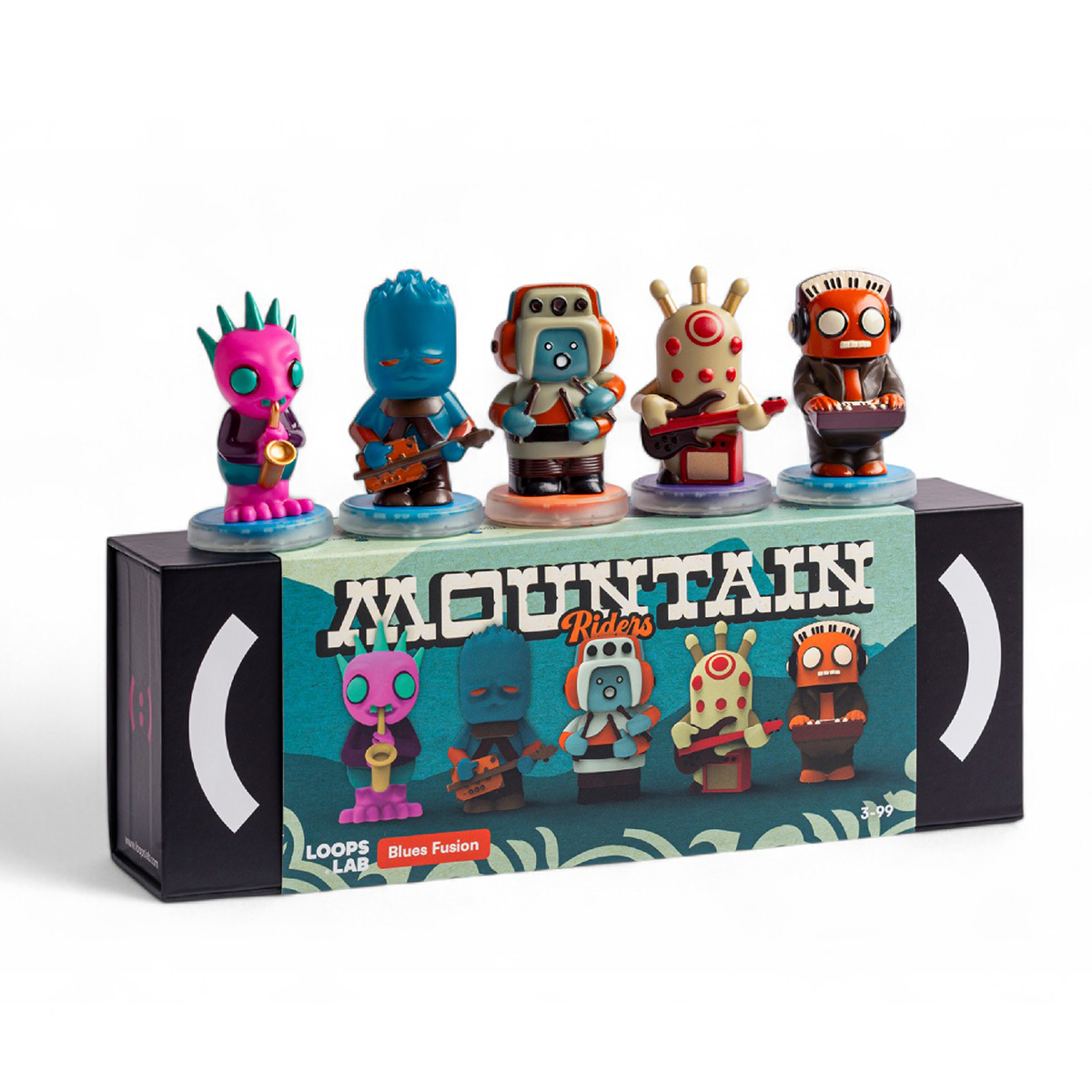 Loops Lab Mountain Riders: 5 Figurines Blues Fusion Band | Loops Lab®